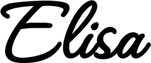 Vorschau des Bootsnamens "Elisa" als Schriftzug für "Bootsbeschriftung Klassisch 111"
