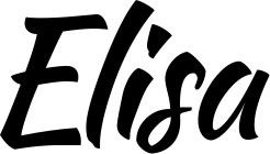 Vorschau des Bootsnamens "Elisa" als Schriftzug für "Bootsbeschriftung Klassisch 73"
