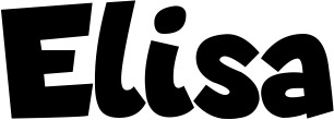 Vorschau des Bootsnamens "Elisa" als Schriftzug für "Bootsbeschriftung Neu 48"
