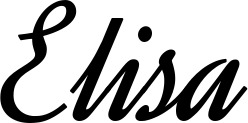 Vorschau des Bootsnamens "Elisa" als Schriftzug für "Bootsbeschriftung Klassisch 44"