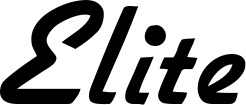 Vorschau des Bootsnamens "Elite" als Schriftzug für "Bootsbeschriftung Klassisch 66"