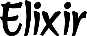 Vorschau des Bootsnamens "Elixir" als Schriftzug für "Bootsbeschriftung Klassisch 72"