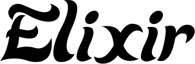 Vorschau des Bootsnamens "Elixir" als Schriftzug für "Bootsbeschriftung Klassisch 33"