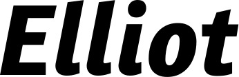 Vorschau des Bootsnamens "Elliot" als Schriftzug für "Bootsbeschriftung Kursiv 01"