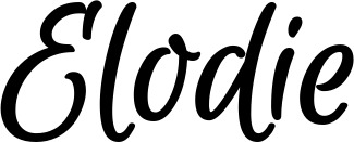 Vorschau des Bootsnamens "Elodie" als Schriftzug für "Bootsbeschriftung Klassisch 105"