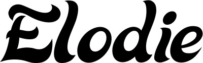 Vorschau des Bootsnamens "Elodie" als Schriftzug für "Bootsbeschriftung Klassisch 33"