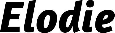 Vorschau des Bootsnamens "Elodie" als Schriftzug für "Bootsbeschriftung Kursiv 01"