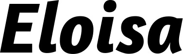 Vorschau des Bootsnamens "Eloisa" als Schriftzug für "Bootsbeschriftung Kursiv 01"