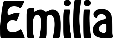 Vorschau des Bootsnamens "Emilia" als Schriftzug für "Bootsbeschriftung Fett 01"
