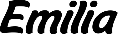 Vorschau des Bootsnamens "Emilia" als Schriftzug für "Bootsbeschriftung Klassisch 14"
