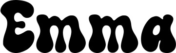 Vorschau des Bootsnamens "Emma" als Schriftzug für "Bootsbeschriftung Neu 62"