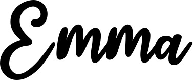 Vorschau des Bootsnamens "Emma" als Schriftzug für "Style Klassisch 74"