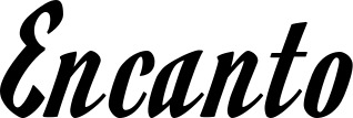 Vorschau des Bootsnamens "Encanto" als Schriftzug für "Bootsbeschriftung Klassisch 93"