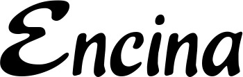Vorschau des Bootsnamens "Encina" als Schriftzug für "Bootsbeschriftung Klassisch 15"
