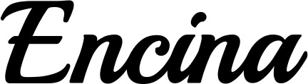 Vorschau des Bootsnamens "Encina" als Schriftzug für "Bootsbeschriftung Klassisch 86"