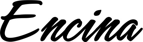 Vorschau des Bootsnamens "Encina" als Schriftzug für "Bootsbeschriftung Klassisch 71"