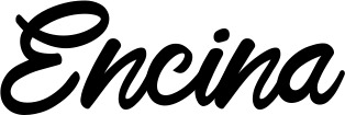 Vorschau des Bootsnamens "Encina" als Schriftzug für "Bootsbeschriftung Klassisch 102"