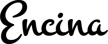 Vorschau des Bootsnamens "Encina" als Schriftzug für "Bootsbeschriftung Klassisch 81"