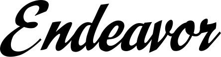 Vorschau des Bootsnamens "Endeavor" als Schriftzug für "Bootsbeschriftung Klassisch 29"