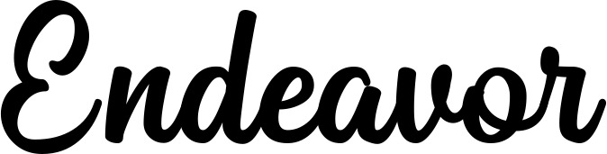 Vorschau des Bootsnamens "Endeavor" als Schriftzug für "Bootsbeschriftung Klassisch 43"