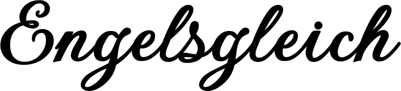 Vorschau des Bootsnamens "Engelsgleich" als Schriftzug für "Bootsbeschriftung Klassisch 69"
