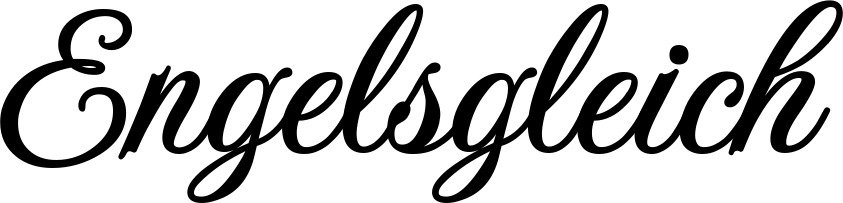 Vorschau des Bootsnamens "Engelsgleich" als Schriftzug für "Bootsbeschriftung Klassisch 70"