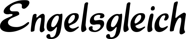 Vorschau des Bootsnamens "Engelsgleich" als Schriftzug für "Bootsbeschriftung Klassisch 15"
