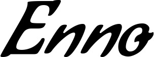Vorschau des Bootsnamens "Enno" als Schriftzug für "Bootsbeschriftung Klassisch 57"