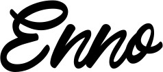 Vorschau des Bootsnamens "Enno" als Schriftzug für "Bootsbeschriftung Klassisch 102"