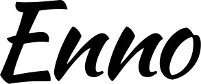 Vorschau des Bootsnamens "Enno" als Schriftzug für "Bootsbeschriftung Klassisch 73"
