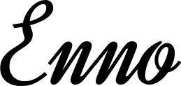 Vorschau des Bootsnamens "Enno" als Schriftzug für "Bootsbeschriftung Klassisch 44"
