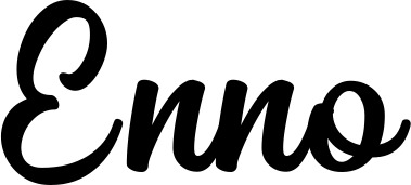 Vorschau des Bootsnamens "Enno" als Schriftzug für "Bootsbeschriftung Klassisch 43"