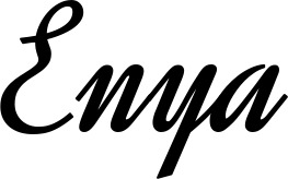 Vorschau des Bootsnamens "Enya" als Schriftzug für "Bootsbeschriftung Klassisch 44"