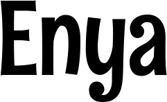 Vorschau des Bootsnamens "Enya" als Schriftzug für "Bootsbeschriftung Neu 68"