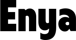 Vorschau des Bootsnamens "Enya" als Schriftzug für "Bootsbeschriftung Fett 24"