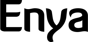 Vorschau des Bootsnamens "Enya" als Schriftzug für "Bootsbeschriftung Normal 06"