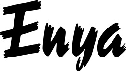 Vorschau des Bootsnamens "Enya" als Schriftzug für "Bootsbeschriftung Neu 10"