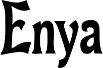Vorschau des Bootsnamens "Enya" als Schriftzug für "Bootsbeschriftung Neu 44"