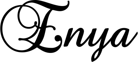 Vorschau des Bootsnamens "Enya" als Schriftzug für "Bootsbeschriftung Klassisch 02-A"