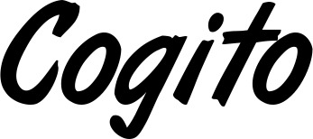 Vorschau des Bootsnamens "Cogito" als Schriftzug für "Bootsbeschriftung Klassisch 38"