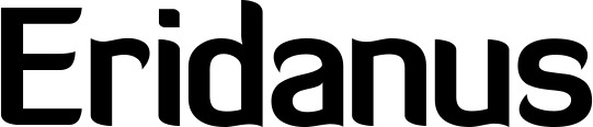 Vorschau des Bootsnamens "Eridanus" als Schriftzug für "Bootsbeschriftung Normal 06"