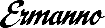 Vorschau des Bootsnamens "Ermanno" als Schriftzug für "Bootsbeschriftung Klassisch 29"
