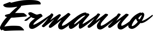 Vorschau des Bootsnamens "Ermanno" als Schriftzug für "Bootsbeschriftung Klassisch 82"