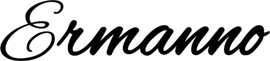 Vorschau des Bootsnamens "Ermanno" als Schriftzug für "Bootsbeschriftung Klassisch 35"