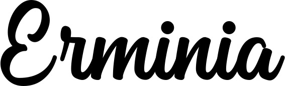 Vorschau des Bootsnamens "Erminia" als Schriftzug für "Bootsbeschriftung Klassisch 43"
