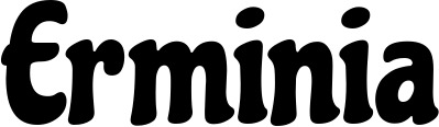 Vorschau des Bootsnamens "Erminia" als Schriftzug für "Bootsbeschriftung Neu 41"