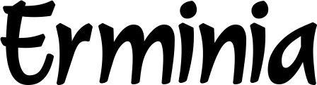 Vorschau des Bootsnamens "Erminia" als Schriftzug für "Bootsbeschriftung Klassisch 72"