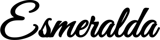Vorschau des Bootsnamens "Esmeralda" als Schriftzug für "Bootsbeschriftung Klassisch 68"