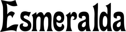 Vorschau des Bootsnamens "Esmeralda" als Schriftzug für "Bootsbeschriftung Neu 44"