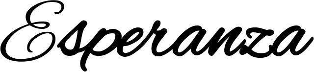 Vorschau des Bootsnamens "Esperanza" als Schriftzug für "Bootsbeschriftung Klassisch 35"